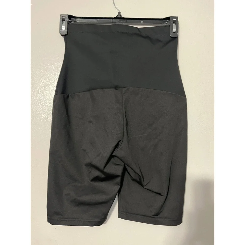 Kumayes Black High Waist Sauna Shorts Waist Trainer Tummy Control Large NWT